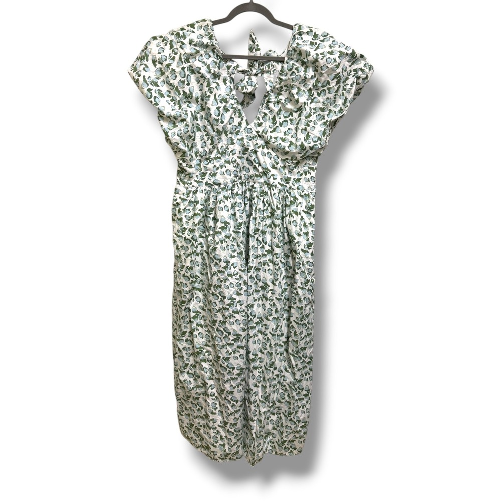 Society Social Crown & Ivy Cabana Midi Dress Floral Ivory Green Blue Size 16 NWT